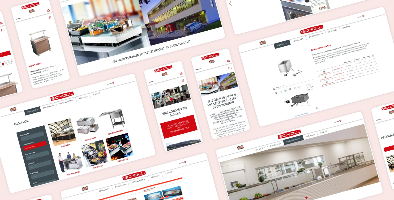 Scholl Gastro Website Screenshots Desktop + Mobile
