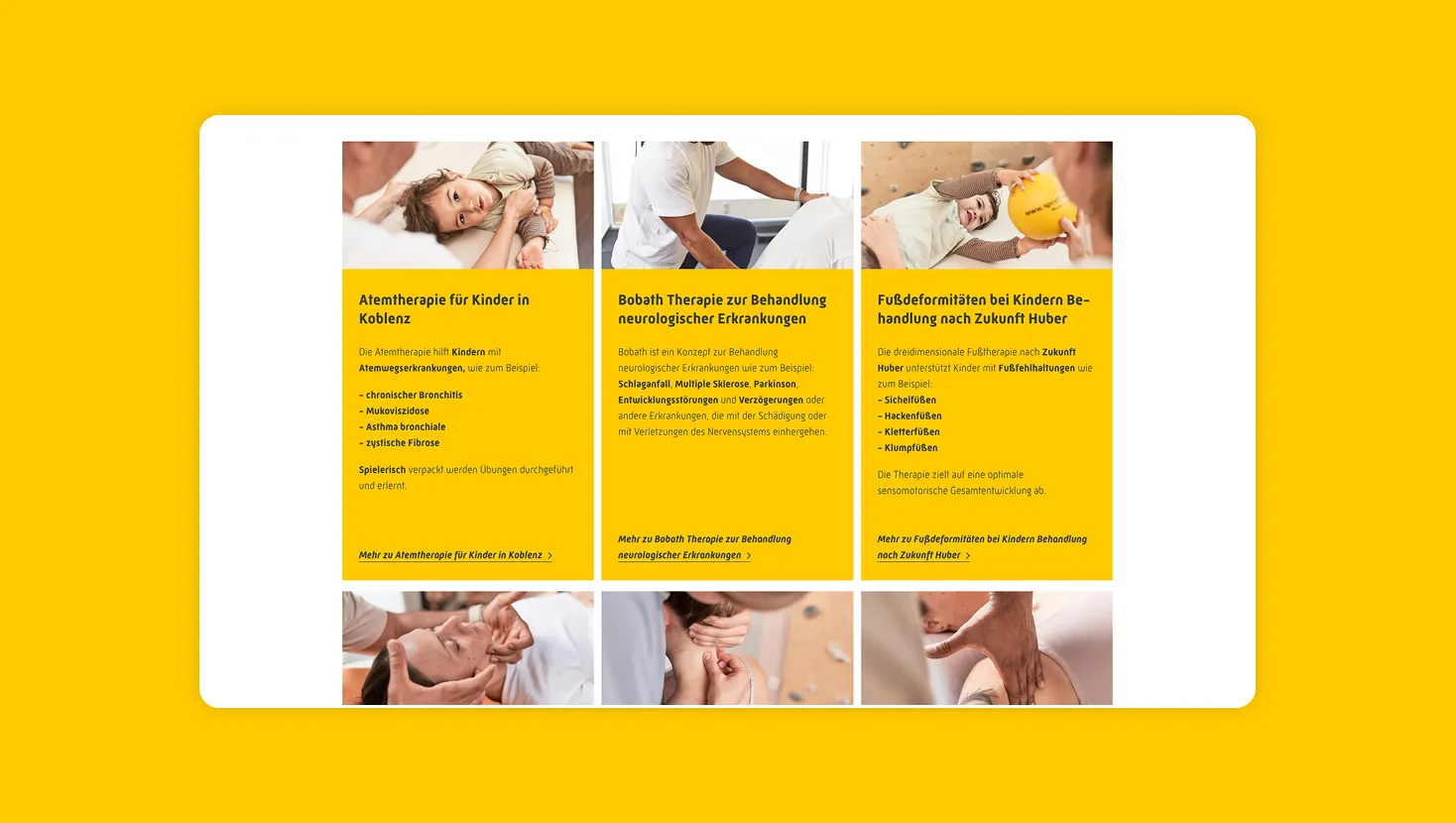 UX & Design bei Physio Weißelberg