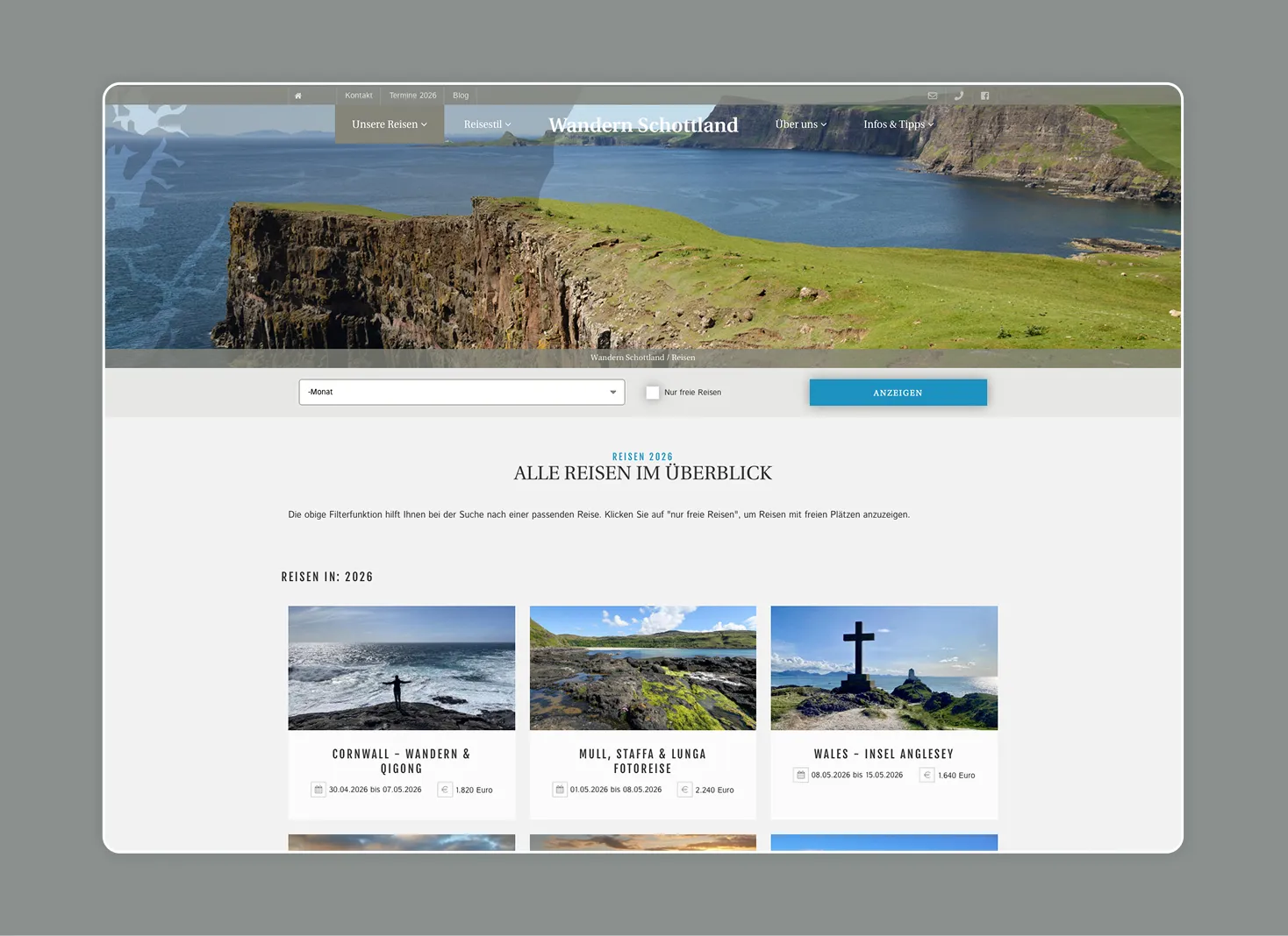 Wandern Schottland Reiseseite