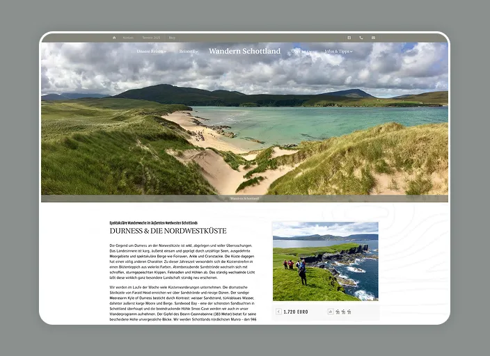 Wandern Schottland Reiseseite