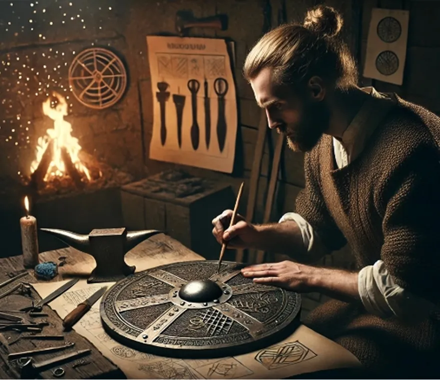 Arbeitender Wikinger